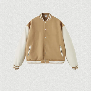 Chaqueta Universitaria Vintage de Lona Personalizada Unisex para Estudiantes, Fanáticos del Deporte y Uso Casual con Logotipo Frontal - Suministro al por Mayor - Product Image 2