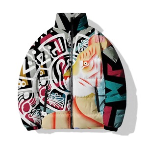 แจ็กเก็ตปลาปักเป้าพิมพ์ลายมีซิปสำหรับผู้ชายแจ็กเก็ตฤดูหนาวสีตามสั่ง - Product Image 2