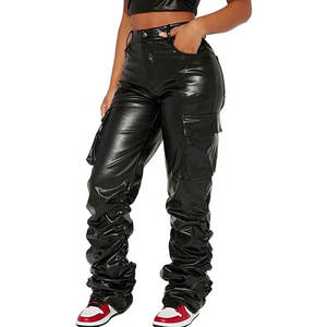 กางเกงหนังผู้หญิงสุดอินเทรนด์ วัสดุนุ่มและทนทาน สวมใส่สบาย คุณภาพสูงสำหรับการสวมใส่ในชีวิตประจำวัน - Product Image 1