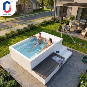 Piscina Elevada de Fibra de Vidrio con Sofá y Bomba – Incluye Calentador y Filtro, Ideal para Resorts, Villas y Casas, Piscina Spa - Product Image 2
