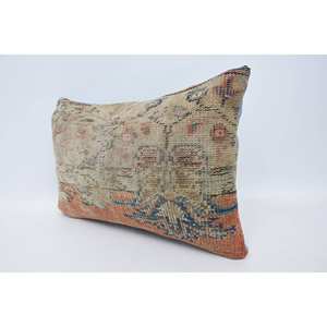 <b>Beige</b> Wool Kantha Patchwork Pillow 16x24 Inch Decorative <b>Cushion</b> Woven Embroidered Vintage Square Print Portable Bedding Floor - Product Image 4