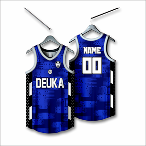 Maillots de basket-ball imprimés par sublimation de conception personnalisée OEM 100% tissu en polyester été grande taille Logo d'équipe personnalisé - Product Image 1