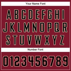 Custom Crimson Customized Pinstripe Black-City Camiseta de béisbol auténtica personalizada - Product Image 5