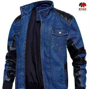 Chaqueta Vaquera de Punto Personalizada para Hombre Ryan Pro Gear, Cierre de Botones Cómodo, Logotipo Personalizado, Estilo Sólido, Impermeable, ODM OEM, Invierno - Product Image 4