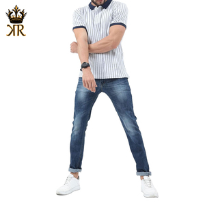 Nouveau style Polo T-shirt rayé de haute qualité pour l'été Uni Homme en laine à manches courtes 100% coton - Product Image 2