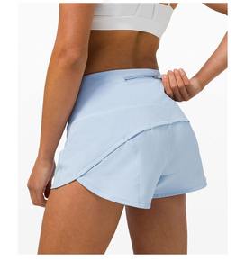 Short de gymnastique taille haute pour femme Double couche entraînement d'été athlétique course Fitness Yoga Shorts Style de sport uni - Product Image 6