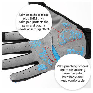 Doigt complet quatre saisons universel Sports de plein air absorbant les chocs respirant cyclisme doigt écran tactile Bmx gant - Product Image 5