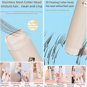 Recortadora Eléctrica Íntima USB para Mujer, Doble Cuchilla para Área del Bikini y Rostro, Afeitadora Corporal Suave para la Piel, Resistente al Agua IPX7 - Product Image 6