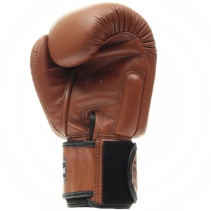 Guantes de boxeo gemelos marrones de gran calidad, venta al por mayor, guantes de boxeo de entrenamiento para adultos de piel de vaca Real personalizados, 2017 - Product Image 6