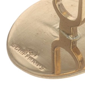 Boutons de manchette ovales gravables en or jaune 18 carats véritable brossé 14 carats Boutons de manchette pour hommes Accessoires de mode - Product Image 4
