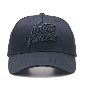 Gorras de Béisbol Personalizadas con Logotipo, 6 Paneles, Visera Curva, Impresión por Transferencia de Calor en Algodón, Ajustables, Unisex, Negras, Deportivas - Product Image 2