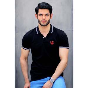 Camiseta Polo Delmont para Hombre, 100% Algodón, Diseño Sólido Básico, Transpirable, Tejido de Punto, Color Oscuro, Parches Bordados, Tallas Grandes XL 6XL - Product Image 3