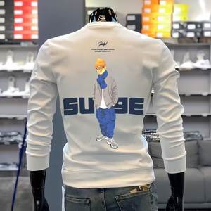 Automne hommes coton sweat japon hommes imprimer à manches longues t-shirts de haute qualité haut noir col rond t-shirt hommes vêtements 2023 - Product Image 4