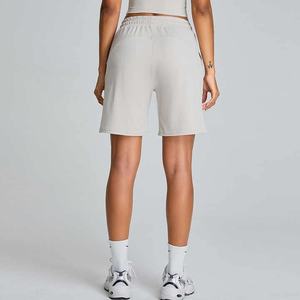 Léger Premium haute qualité femmes été plage Fitness Gym Shorts ensembles motif à carreaux personnalisé taille haute taille élastique - Product Image 5