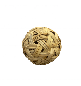 Nuevo diseño redondo caña de ratán bola artesanal hogar decorativo colgante de pared para fiesta Navidad Año Nuevo decoración del hogar fábrica - Product Image 1