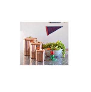 Professional Quality Copper <b>Canister</b> <b>Set</b> With Commercial Grade Material Used For Reliable Storage In Home Or Restaurant Kitchens - Product Image 3