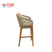Ensemble de table et de chaises de jardin en teck personnalisé haut de gamme Li Young pour hôtel et usage en salle à manger