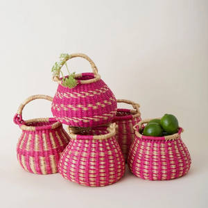 ตะกร้าหญ้าทะเลธรรมชาติแบบทอด้วยมือ - Product Image 5