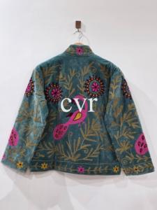 เสื้อโค้ทปักกำมะหยี่ คอจีน แขนยาว ลายดอกไม้ ทำด้วยมือ สไตล์จีน ไซส์ใหญ่ เสื้อคลุมผู้หญิง ฤดูใบไม้ร่วง - Product Image 2