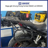 Support de fixation pour top-cases de moto M-Biker CB650/CBR650, en aluminium CNC, capacité de charge 100L, avec poignée latérale double