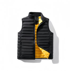 Nouvelle conception, veste sans manches pour homme, décontractée, tendance, d'hiver, de haute qualité, moelleuse, chaude, respirante, à capuche, service OEM frontal - Product Image 4