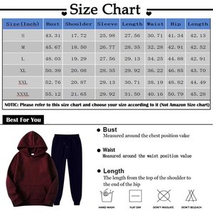 Sudadera de 2 piezas para hombre Quarter Zip Hoodie con pantalones de chándal Heavy Fleece Material Fleece - Product Image 6