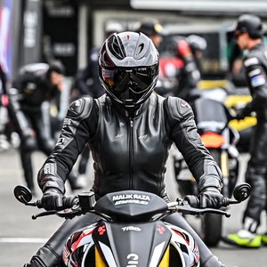 Combinaisons en cuir de moto personnalisées-Production OEM, caractéristiques de sécurité avancées, perforées pour le flux d'air, cuir souple teint au tambour - Product Image 4