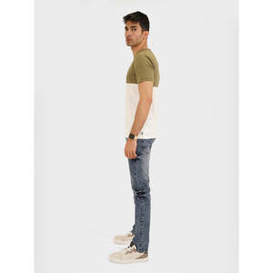 CYPRIEN 100% Cotton Two Tone Slim Fit T-Shirt 220g Jersey Compressed Features Screen <b>Printed</b> 3D Solid Sports Apparels T-Shirts - Product Image 2