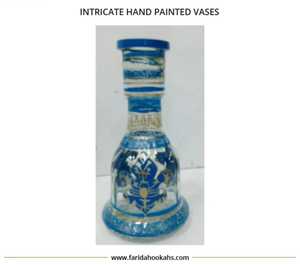 Narguiles Farida, Nuevo Diseño, Narguile de Vidrio Hecho a Mano, Intrincado Diseño Pintado a Mano Egipcio, Jumbo y Kola, Jarrones de Lujo para Fumar Shisha - Product Image 4