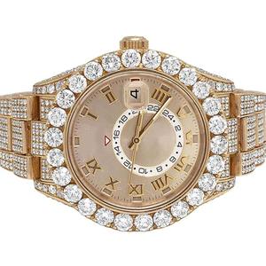 Montre de sport pour homme de style hip-hop, luxe, personnalisée, en acier inoxydable, avec diamants en moissanite blancs, fabrication artisanale, chiffres romains glacés - Product Image 4