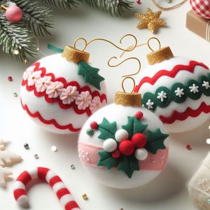 Ornements de Noël en feutre écologique pour des vacances durables et conscientes - Product Image 2