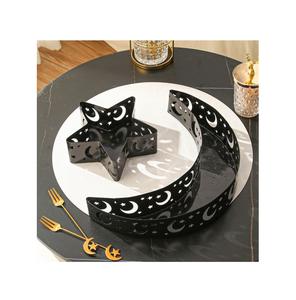 Ramadan Moon And Star Designer Postre Display Ramadan Celebration Bandeja Bandejas de metal de cobre para proveedores mayoristas - Product Image 3