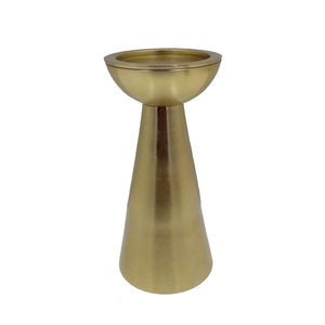 Portavelas de Metal de diseño clásico, acabado dorado para el hogar, boda, Navidad, iluminación de mesa, decoración hecha a mano a granel - Product Image 2