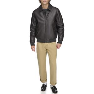 Chaqueta de Motociclista Negra Premium de Estilo Moderno, Marca Privada OEM, con Exterior de Cuero Genuino para Invierno - Product Image 1