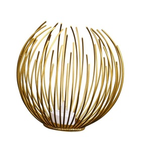 Apple Shape Gold Color <b>Wire</b> Candle Lantern <b>Lighting</b> Decorative Creative Design Tableware Candle Lantern Christmas Decor 2025 - Product Image 6