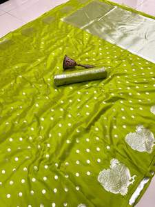 Latest Designer Pure Heavy Silk Weaving <b>Gota</b> Work Saree by FabZone - Product Image 2