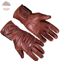 Dernier modèle Design Gants de moto personnalisés en cuir ciré à bas prix Gants de moto de course en cuir ciré à écran tactile