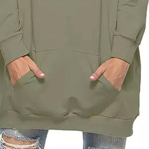 Sweat à capuche ample multicolore respirant 100% coton pour femmes, de haute qualité, léger, taille plus, 2023 - Product Image 5