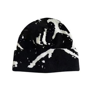 Bonnet ample chapeau doux Stretch bonnet en tricot unisexe mode Streetwear hiver chaud décontracté chapeaux personnalisé broderie Logo en gros - Product Image 3