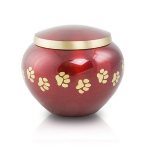 Urne funéraire pour animaux de compagnie en métal, design élégant, style américain, bleue, biodégradable, 45 pouces cubes, pour enterrement, avec empreinte de patte Odyssey, fournitures pour commandes en gros à prix abordable - Product Image 5