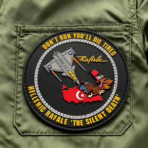 Personalizzato di aviazione turca <span class=keywords><strong>squadrone</strong></span> 3D PVC Patch morbido in gomma emblema con gancio e anello di supporto per giacche e borse - Product Image 4