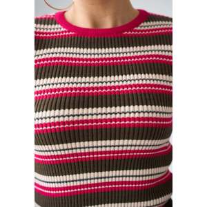 เสื้อสเวตเตอร์ถักสีดำอมชมพู-สีกากี - Product Image 2