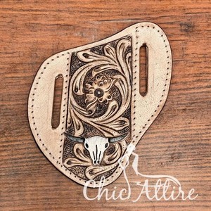 Offre Spéciale gaine de couteau en cuir usiné fabriqué à la main pour hommes étui d'outillage de taureau en cuir véritable occidental pour gaine de couteau pliant - Product Image 1