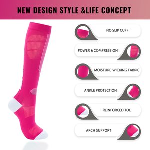 Moda tutti i giorni Sport all'aperto <span class=keywords><strong>calze</strong></span> medie arancione donna infermiera basket ciclismo Fitness Badminton 20-30 <span class=keywords><strong>calze</strong></span> a compressione - Product Image 2