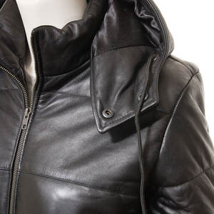 Vente directe d'usine Veste en satin à col montant en cuir véritable respirant pour femmes Automne Hiver Nouveau prix compétitif - Product Image 5