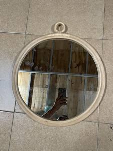 Rattan Woven Frame Art Deco <b>Mirror</b> <b>for</b> Wedding Home Decor Living Room Bedroom <b>Bathroom</b> <b>Wall</b> Flower Pattern Wood Cartoon Design - Product Image 5