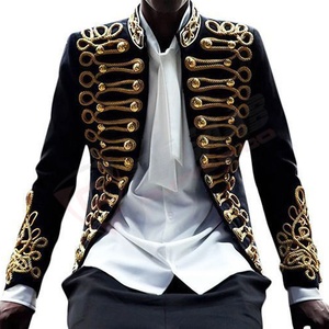 Màu Đen Steampunk-Men Gothic Thoáng Khí Cổ Điển Phong Cách Đứng-Cổ Áo Rock-Frock Áo Khoác Nam Retro-Punk Áo - Product Image 3