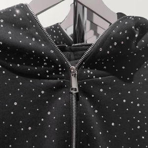 Sudaderas con Capucha Personalizadas 2025, con Pedrería, de Algodón Mezclado, para Hombre, Talla Grande, con Cierre, Ecológicas - Product Image 2