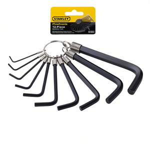 Ensemble de 12 clés hexagonales en phosphate noir Stanley, 10 clés individuelles - Product Image 2