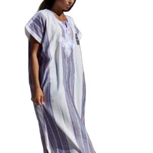 New Stylish <b>Women</b> Elegant Embroidered Short Sleeves Ankle Length <b>Women</b> Long <b>Kaftan</b> <b>Dress</b> - Product Image 1